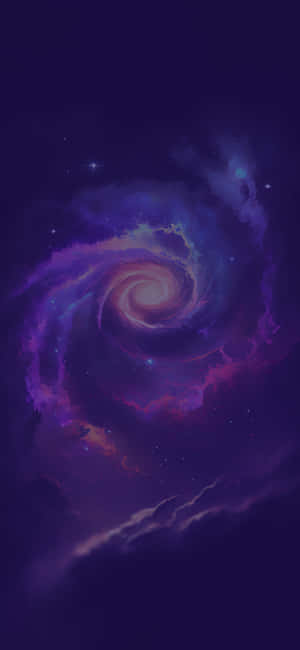 一個充滿活力的螺旋星系，帶有紫色和藍色色調，在繁星點點的宇宙虛空中旋轉。 — 宇宙 壁紙