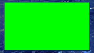 在帶有文字的模糊藍色數位背景上的綠色螢幕疊加。