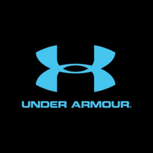 黑色背景上的藍色 Under Armour 標誌，下方有品牌名稱 — 省電 壁紙