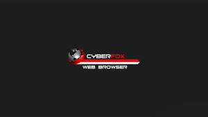 Cyberfox 網頁瀏覽器標誌，帶有地球儀和紅色絲帶，背景為深色 — 暗黑美學電腦 壁紙