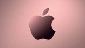 玫瑰金背景上的Apple標誌 — 玫瑰金 iPhone 壁紙
