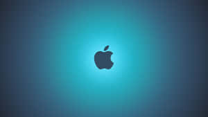 漸變藍色背景上的Apple標誌 — 蘋果 壁紙