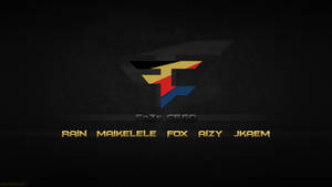 FaZe Clan CS:GO團隊標誌，深色背景上附有玩家名稱 — 簡約 壁紙