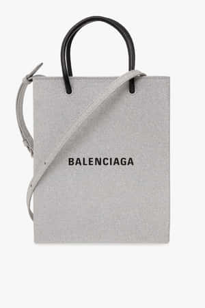 灰色Balenciaga手提袋，配有黑色手柄和肩帶。 — 巴黎世家 壁紙