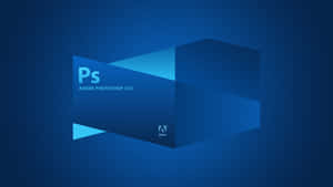 藍色3D立方體設計的Adobe Photoshop CS5標誌 — 設計 壁紙