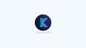 Kloud VPN 標誌，在深色圓圈內有藍色漸變的風格化K。 — 設計 壁紙