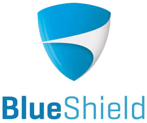 BlueShield 標誌，特色為帶有白色旋風和文字的藍色盾牌。 — 海軍藍 壁紙