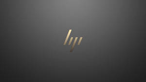 金色HP標誌在灰色漸變背景上 — HP 壁紙