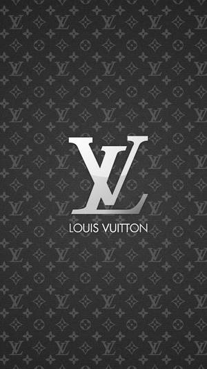 字母組合背景上的 Louis Vuitton 標誌