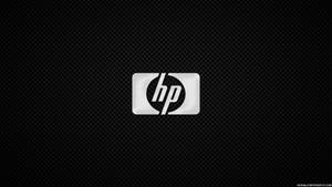 黑色穿孔金屬背景上的HP標誌 — 惠普筆電 壁紙