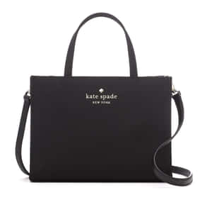 黑色kate spade new york手提袋，配有頂部手柄和肩帶。 — Kate spade 壁紙