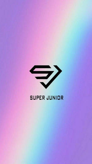 彩色漸變背景上的Super Junior標誌 — Super Junior 壁紙