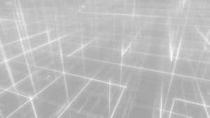 發光的白色網格線條逐漸退入柔和的灰色虛空 — 故障 壁紙