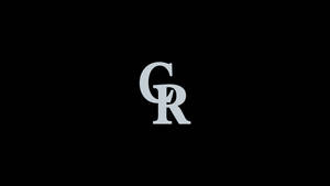 灰色交織 CR 字母組合標誌在黑色背景上 — 科羅拉多落磯隊 壁紙