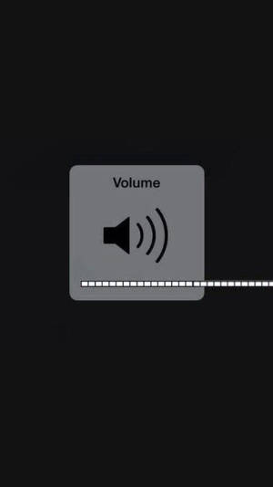 帶有揚聲器圖標的音量控制滑塊，背景為深色 — 黑灰 iPhone 壁紙
