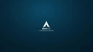 深藍綠色背景上的Arch Linux標誌，附有標語 — Lexus 標誌 壁紙