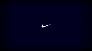 白色Nike勾號標誌在深藍色背景上 — Off white 標誌 壁紙