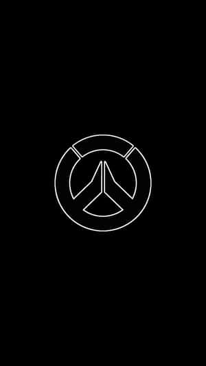 黑色背景上的白色Overwatch標誌 — 電玩遊戲 GIF 壁紙