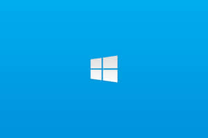 藍色背景上的Windows標誌 — 深色窗戶 壁紙