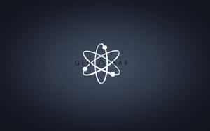 Genius Bar 標誌，在深藍色背景上有一個原子符號。