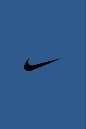 藍色背景上的黑色Nike勾勾標誌 — 淺藍色 壁紙
