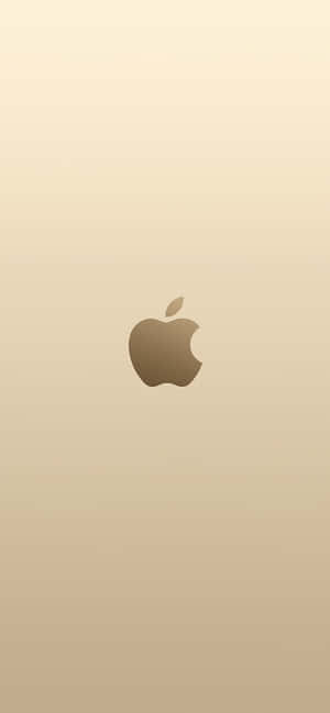 金色漸變背景上的 Apple 標誌 — iPhone 15 壁紙