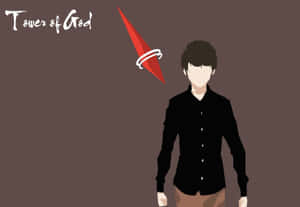 來自《Tower of God》的動漫角色以極簡風格手持紅色劍。 — 神之塔 壁紙
