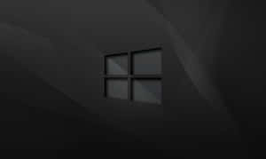 深灰色抽象桌布，中央有Windows標誌，極簡風格。 — 最酷的桌面 壁紙