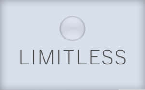 一個時尚的灰色牆板，上面有「limitless」字樣和一個圓形按鈕。 — 極簡美學 壁紙