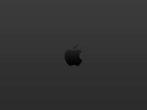 深灰色漸變背景上的黑色Apple標誌 — 蘋果標誌 iPhone 壁紙