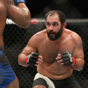MMA拳手在八角籠內進行激烈比賽 — 終極格鬥冠軍賽 壁紙