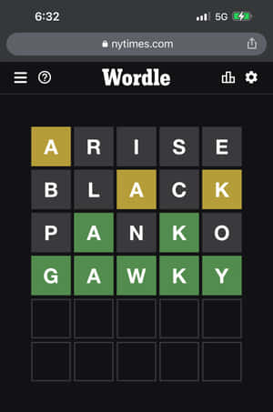 在手機上以彩色字母方塊解決的Wordle遊戲。 — Huawei MatePad 11.5 (2026) 壁紙