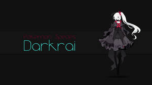 深色哥德式連衣裙的動漫女孩，白髮紅蝴蝶結，旁邊有「Darkrai」文字。 — 暗黑動漫風格GIF 壁紙