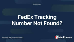 MacRumors論壇貼文，詢問遺失的FedEx追蹤號碼。 — 螢幕保護 壁紙