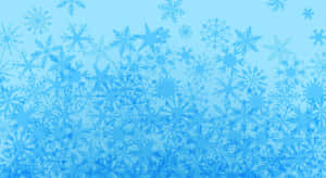 帶有雪花圖案的藍色漸變背景，適合冬季設計。 — 冬季風景 壁紙
