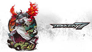 Tekken 7 遊戲藝術中帶有火焰的動漫風格惡魔戰士。 — 鐵拳 壁紙