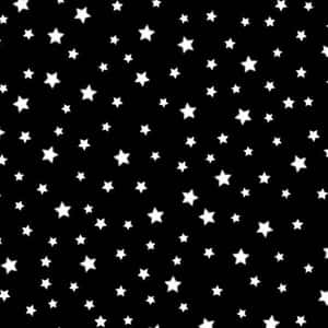 黑色背景上散落著重複圖案的白色星星。 — 簡約暗黑美學 壁紙