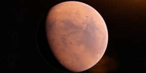 火星行星在太空中發光，伴有星星和大氣薄霧 — 火星人布魯諾 壁紙