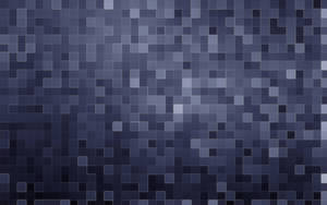 藍色和灰色調的抽象數位馬賽克圖案。 — Pixel Fold 壁紙