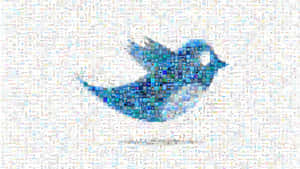 白色背景上由應用程式圖示組成的藍色鳥 — Twitter 橫幅 壁紙