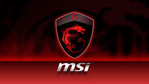 MSI Gaming G Series標誌，帶有紅色龍徽章，位於深紅色漸變背景上。 — 微星 壁紙