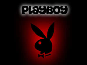 Playboy標誌，帶有兔子剪影和蝴蝶結，位於紅色漸變背景上。 — 花花公子 GIF 壁紙