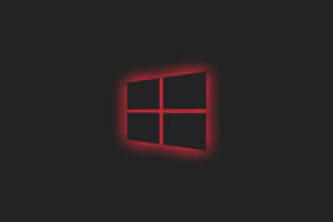 深色背景上發光的紅色Windows標誌 — 暗黑美學電腦 壁紙
