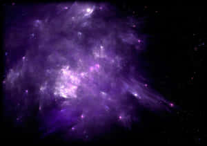 太空中帶有發光星星的紫色宇宙星雲 — 超自然 壁紙