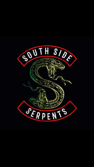 South Side Serpents 標誌，以綠色蛇形成 S 形。 — 乾淨 壁紙