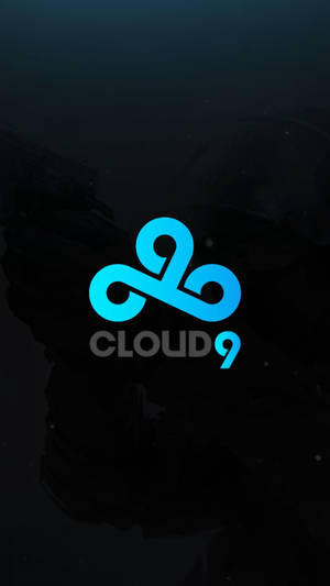 Cloud9遊戲標誌在深色抽象背景上發出藍光。 — 美學雲朵 壁紙