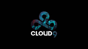 黑色背景上帶有宇宙設計的Cloud 9遊戲標誌 — 遊戲玩家標誌 壁紙