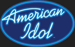 深色背景上發光藍色霓虹字體的American Idol標誌 — 16:10 壁紙