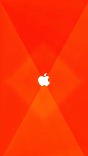 白色Apple標誌在橙色幾何漸變背景上。 — iPhone 6 壁紙