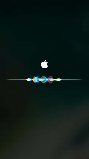 Apple標誌與彩色聲波在深色背景上 — 蘋果 壁紙